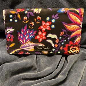 Vera Bradley Black Wallet with Multicolor Floral Print